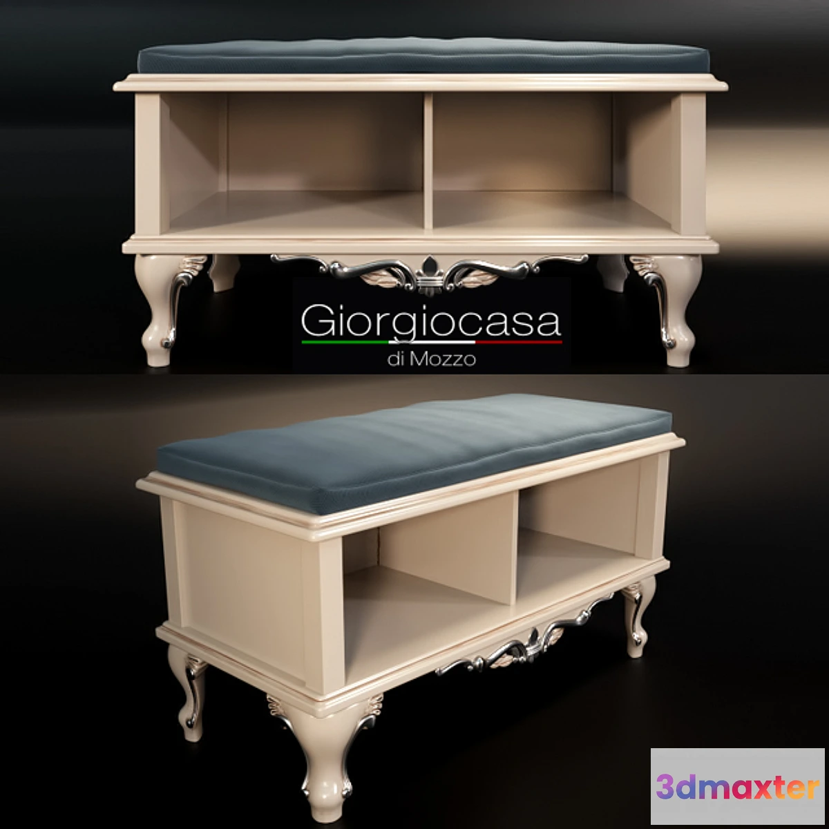 1279040 - Giorgiocasa bench in fabric 3D Max