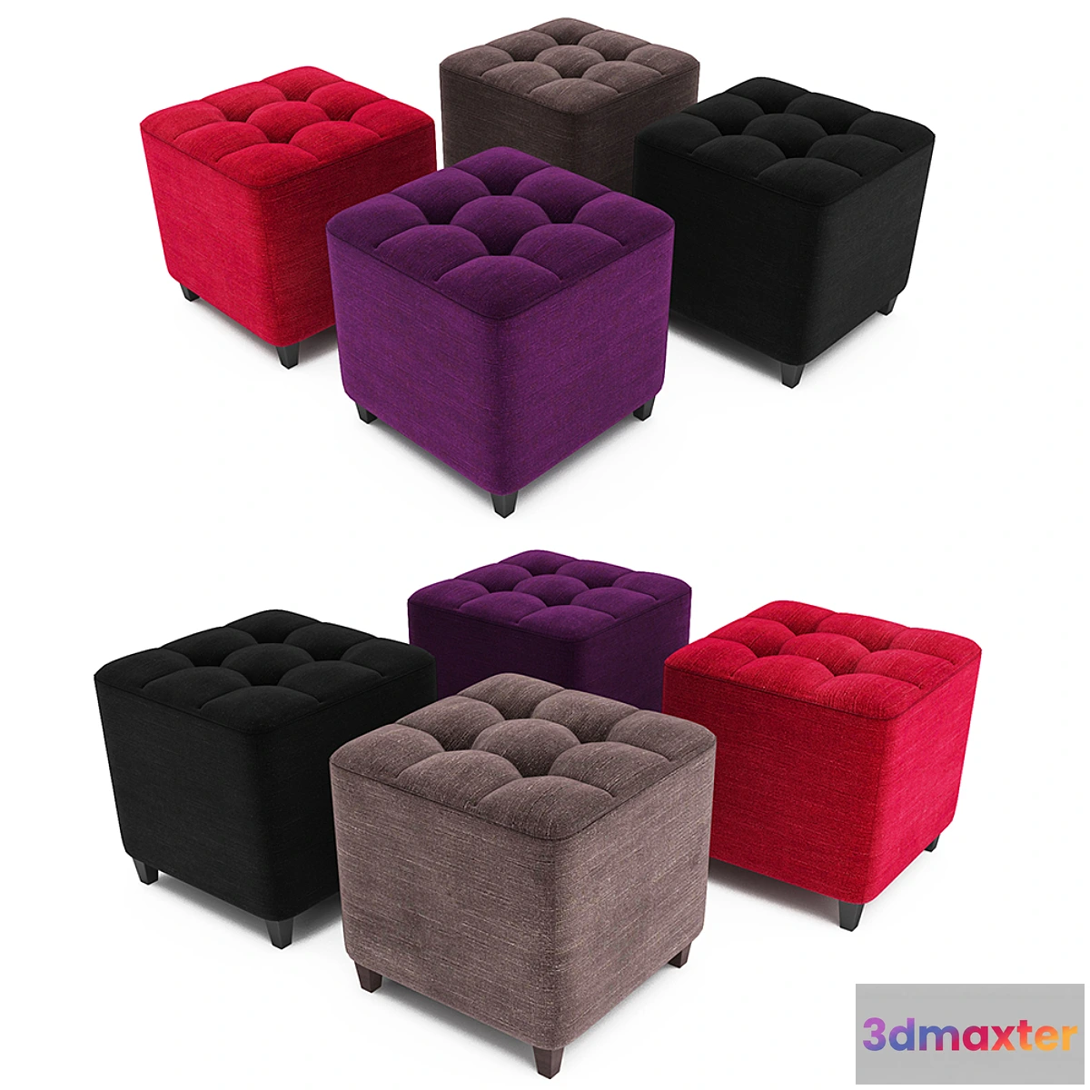 1283166 - Pouf capitonne - No.2 3D Max