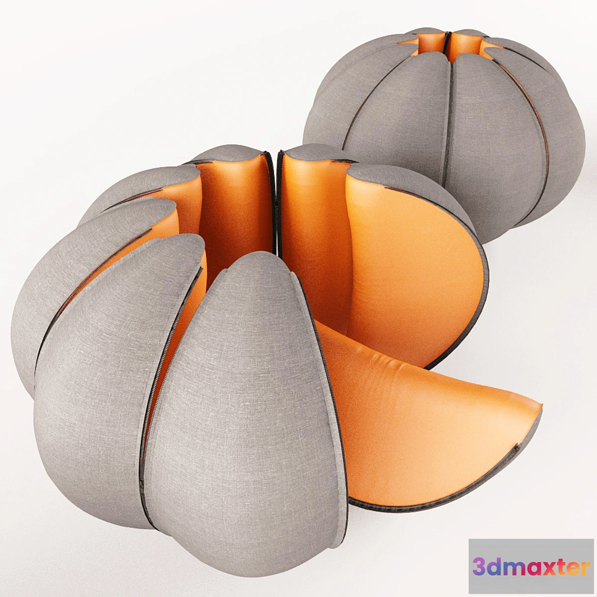 1289588 - pouf in the form of mandarin 3D Max