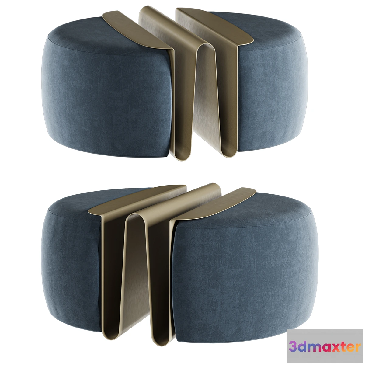 1294699 - Natuzzi WAVE pouf - No.2 3D Max