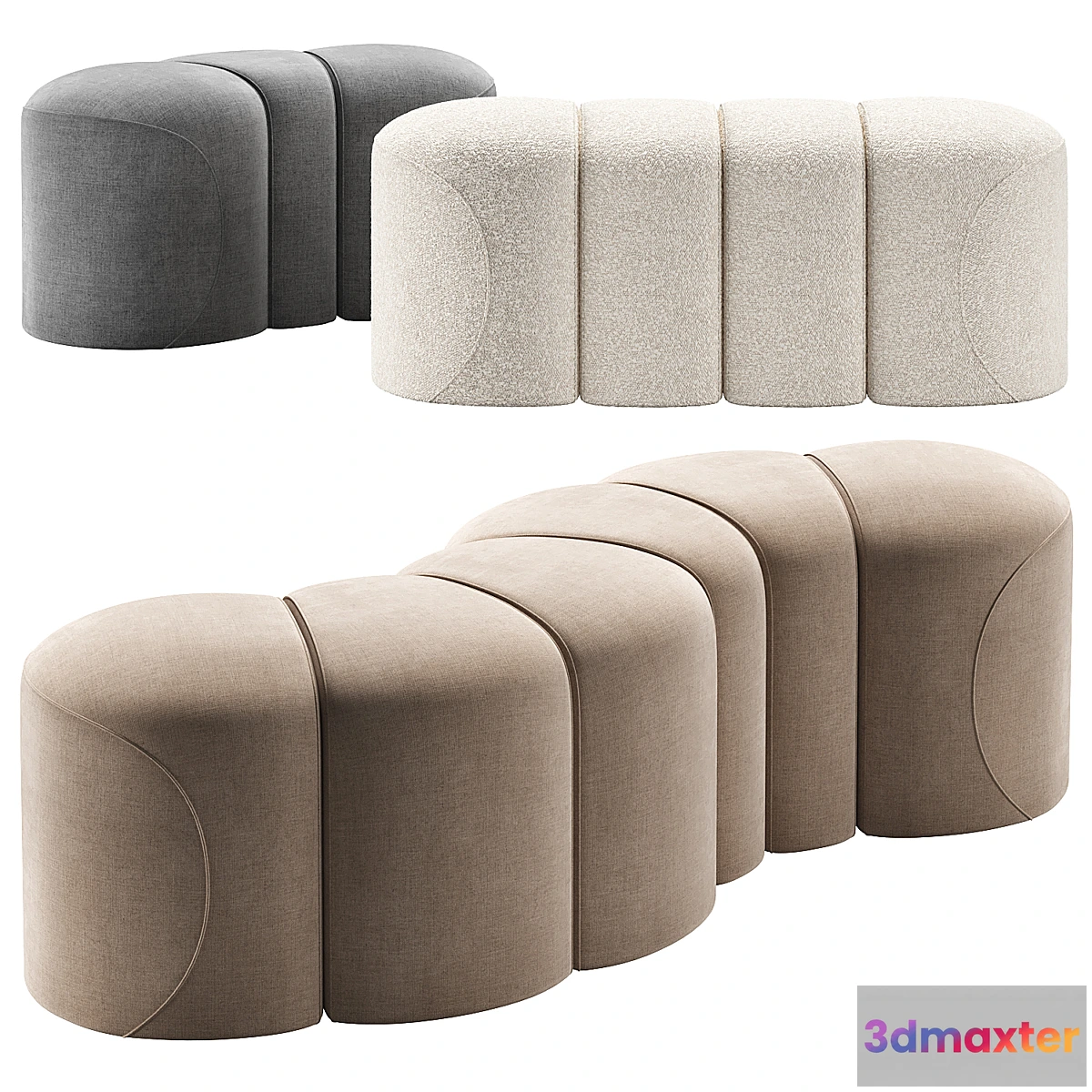 1302091 - Baco Pouf _ Meridiani - No.2 3D Max