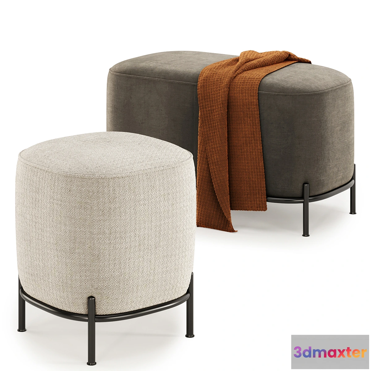 1306543 - Hemlock Pouf 3D Max