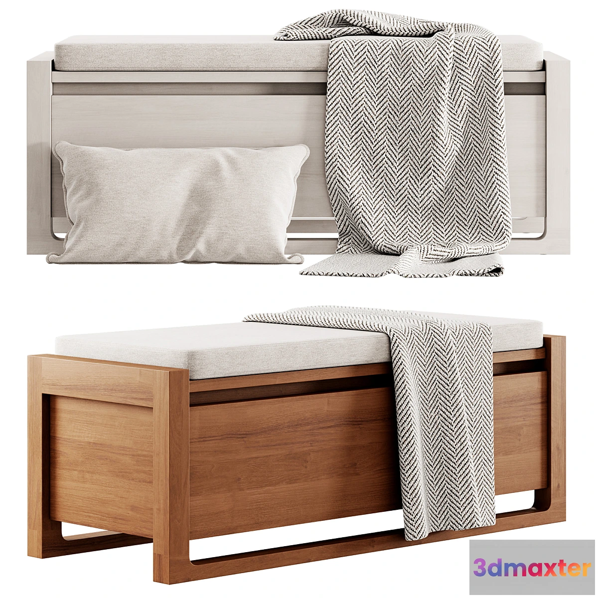 1308275 - Matera Storage Bench Cushion by Design Within Reach - No.2 3D Max