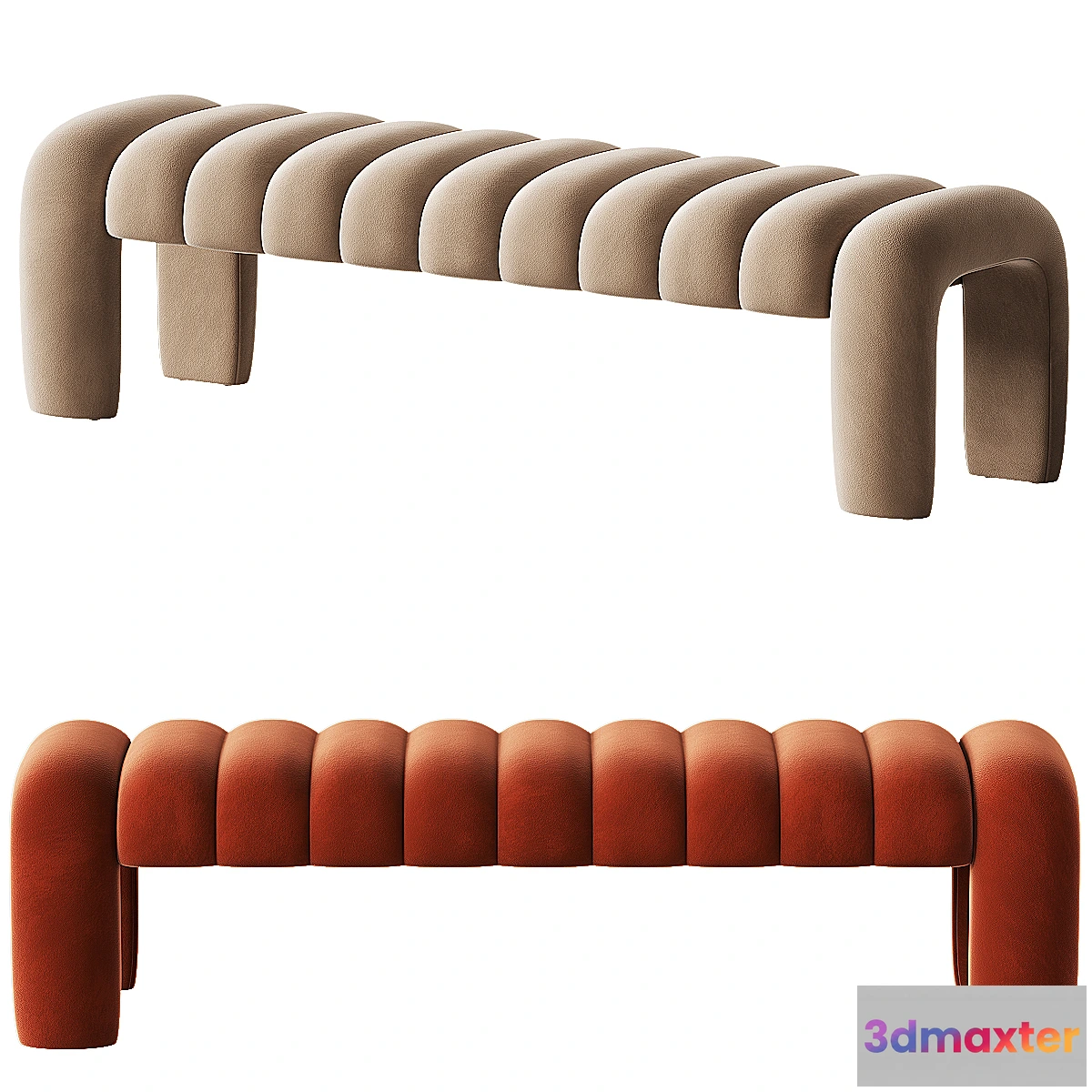 1312031 - SOHO HOME Willis bench 3D Max