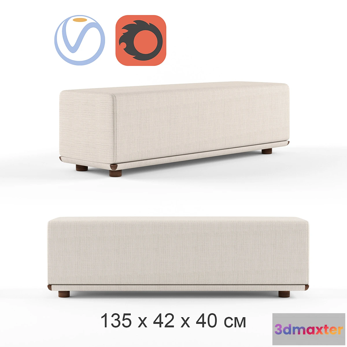 1315715 - Bench ADAM Giorgetti 3D Max