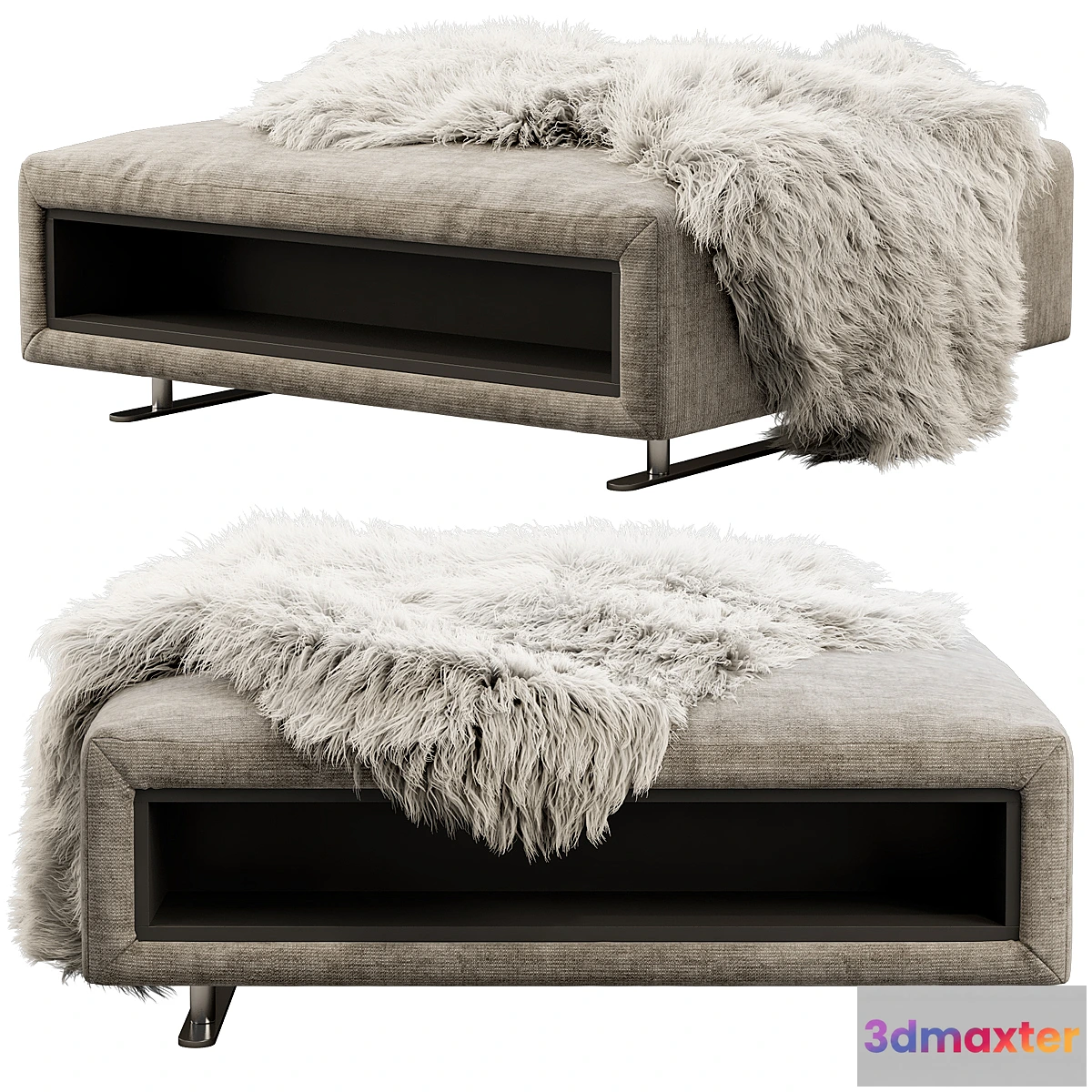 1320787 - BoConcept Hampton footstool with storage 3D Max
