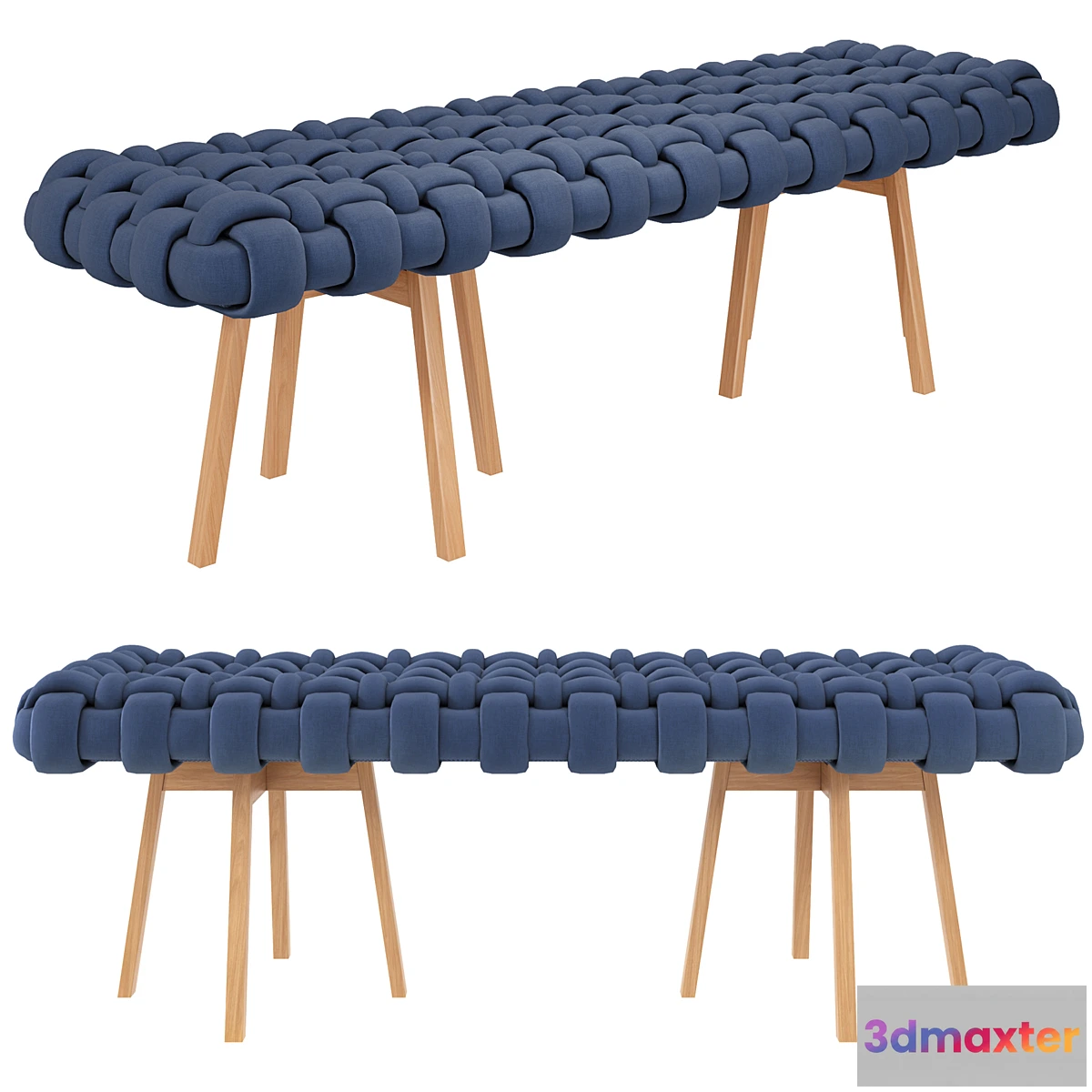 1322501 - Bench wicker Long Size humberto da mata 3D Max