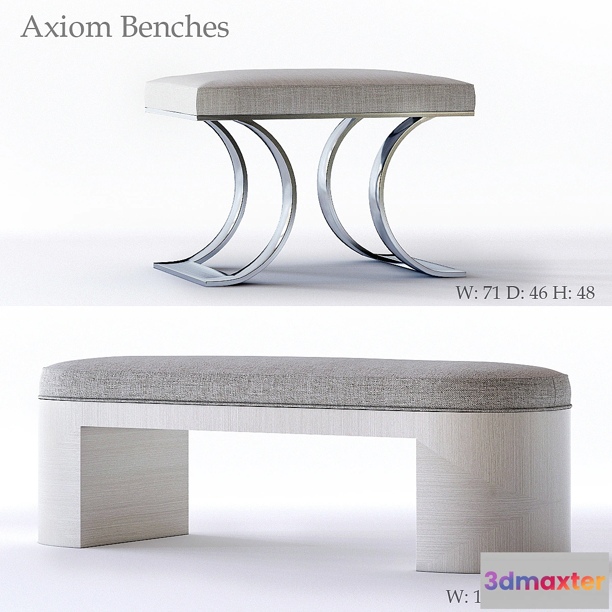 1323080 - Bernhardt Axiom Bench 3D Max