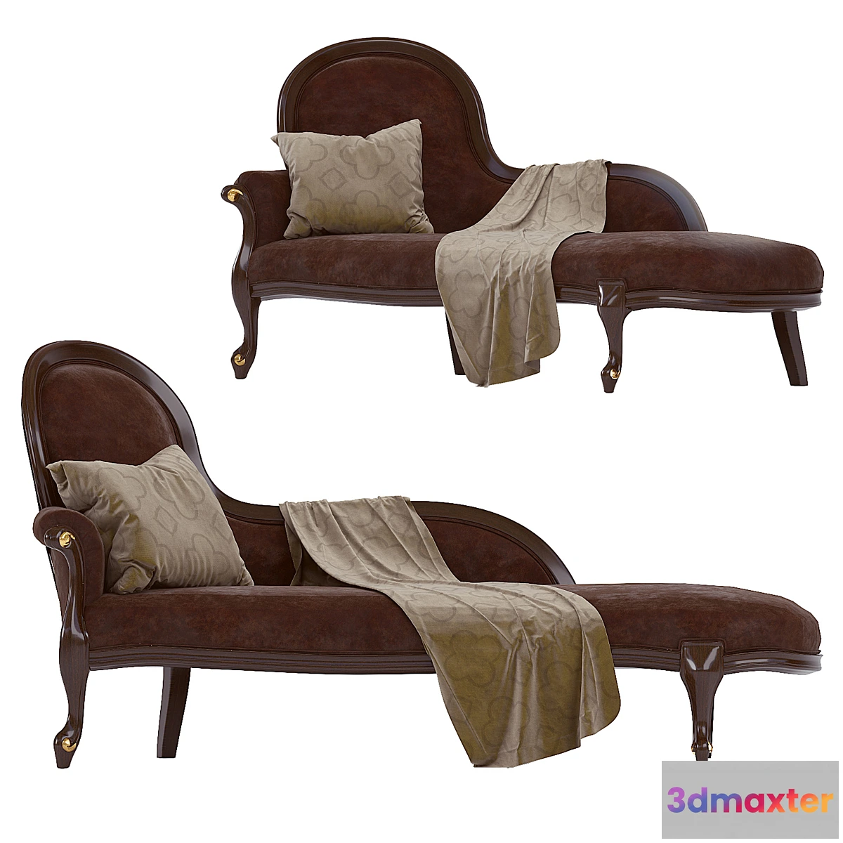 1323978 - Classic Carpanese upholstered bench 3D Max