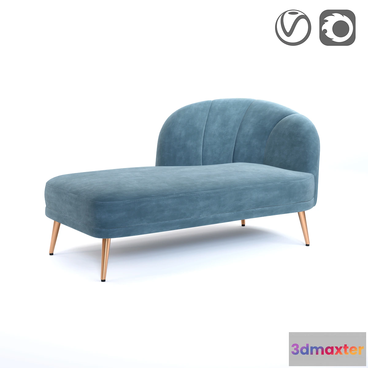 1324845 - Velor daybed LEONE 3D Max