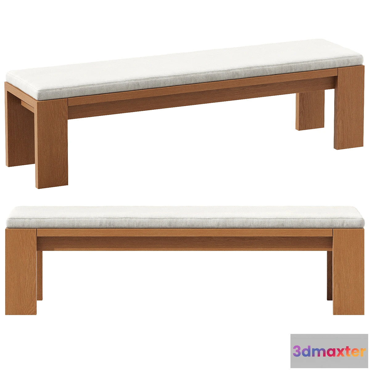 1325736 - Marbella Teak Dining Bench 3D Max