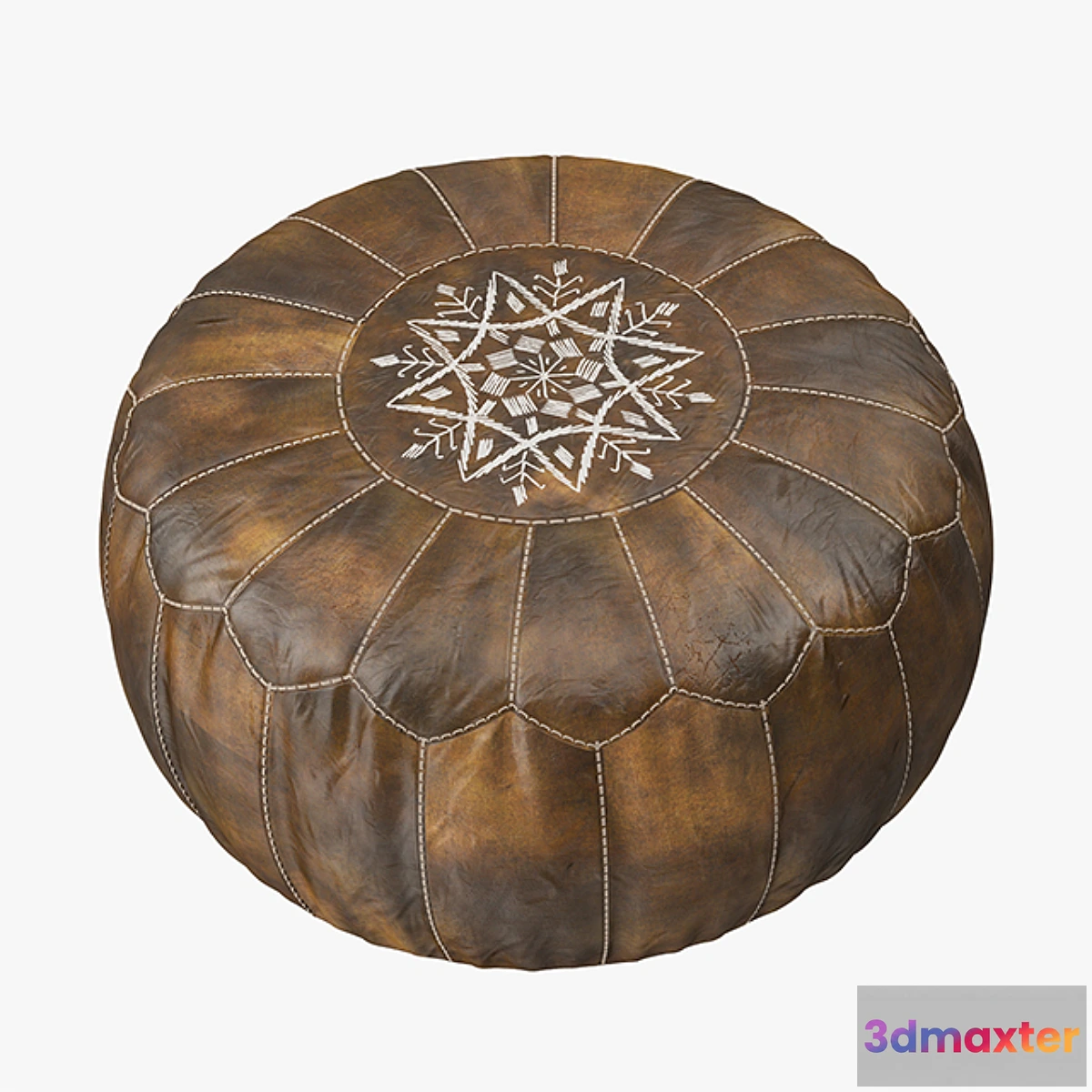 1333773 - Moroccan Leather Pouf - No.2 3D Max