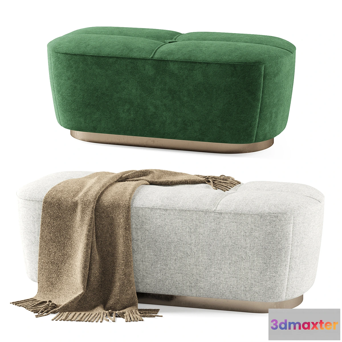 1335661 - Minotti Jacques ottomans _ Bench 3D Max