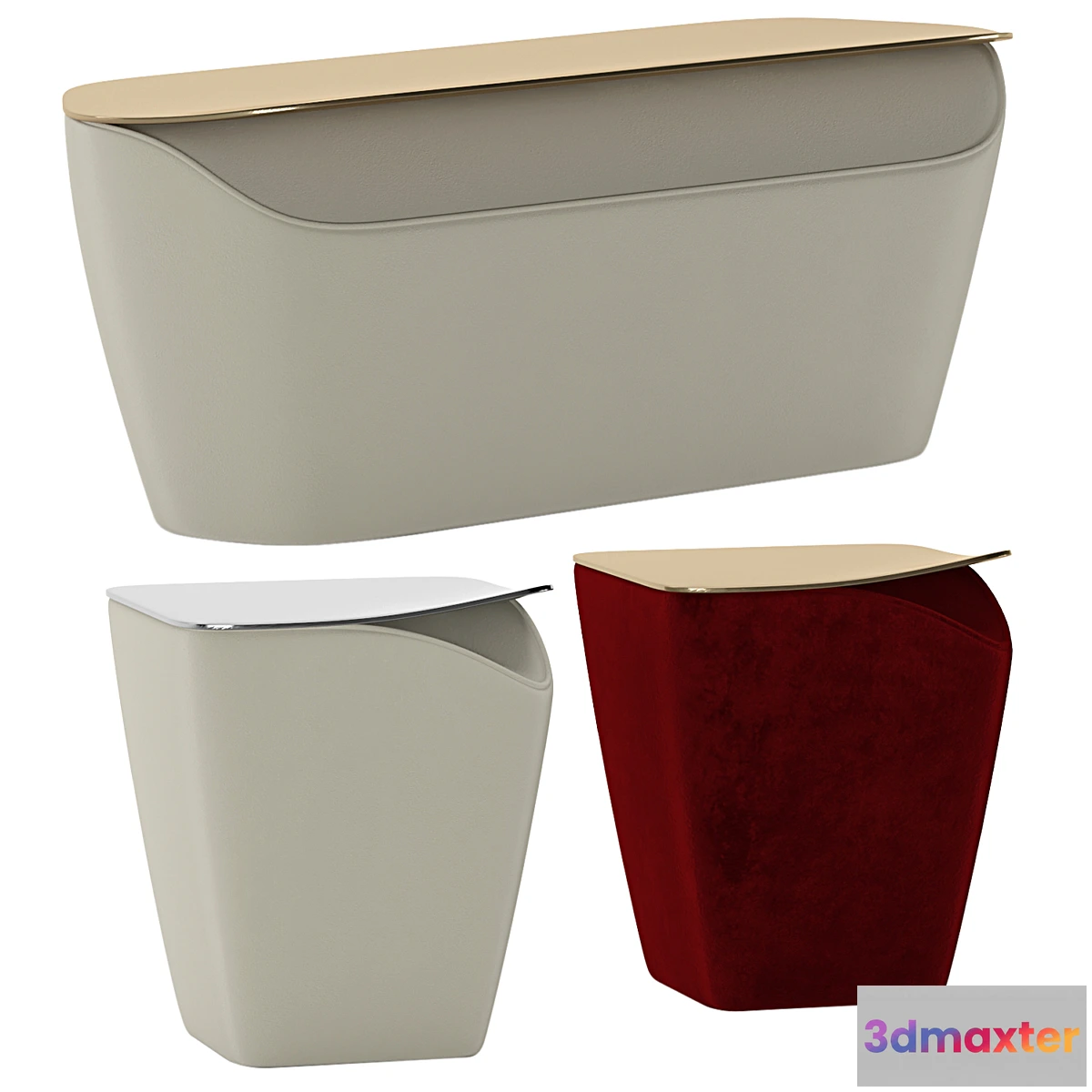 1342910 - Alma de luce MASOULEH BENCH STOOL Pouf 3D Max