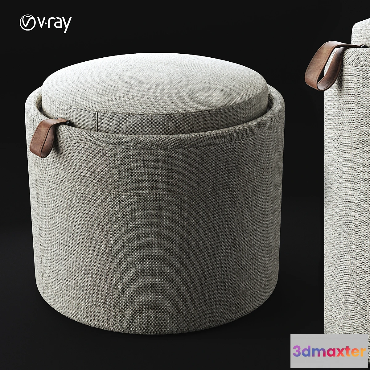 1343085 - PILL  Fabric pouf - No.2 3D Max