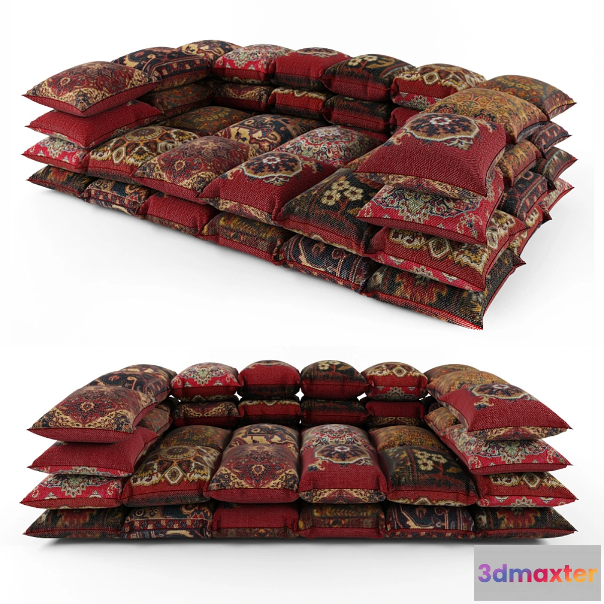 1345184 - Ottoman from pillows 3D Max