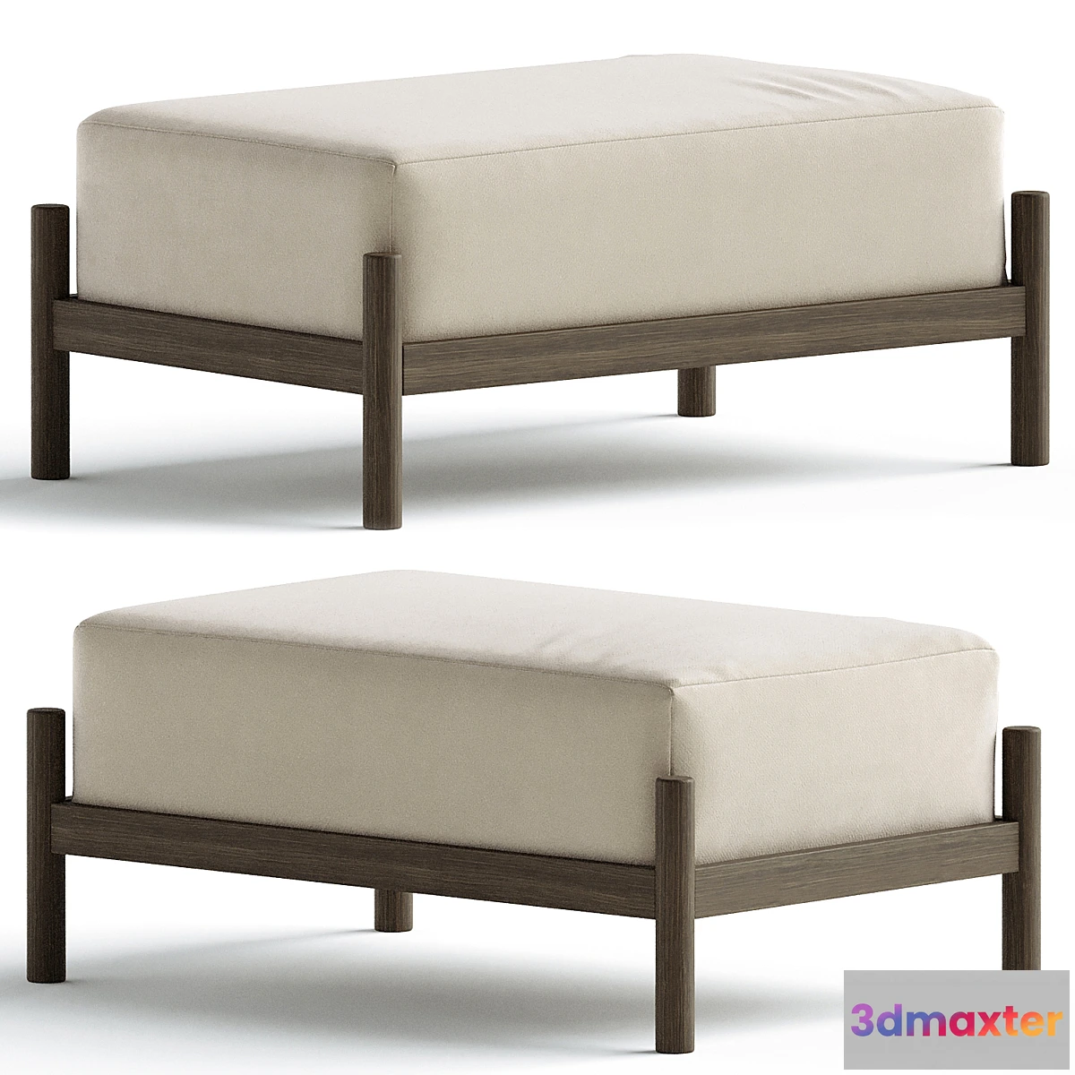 1347116 - SANTO RECTANGULAR OTTOMAN HANDCRAFT 3D Max