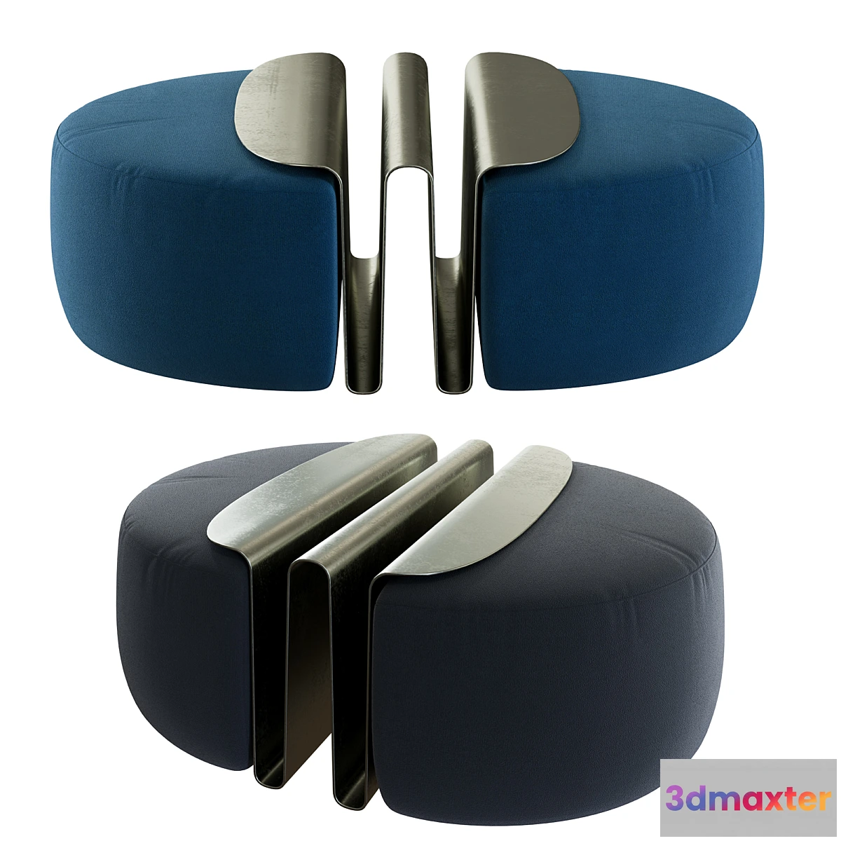 1347170 - Natuzzi WAVE Pouf 3D Max