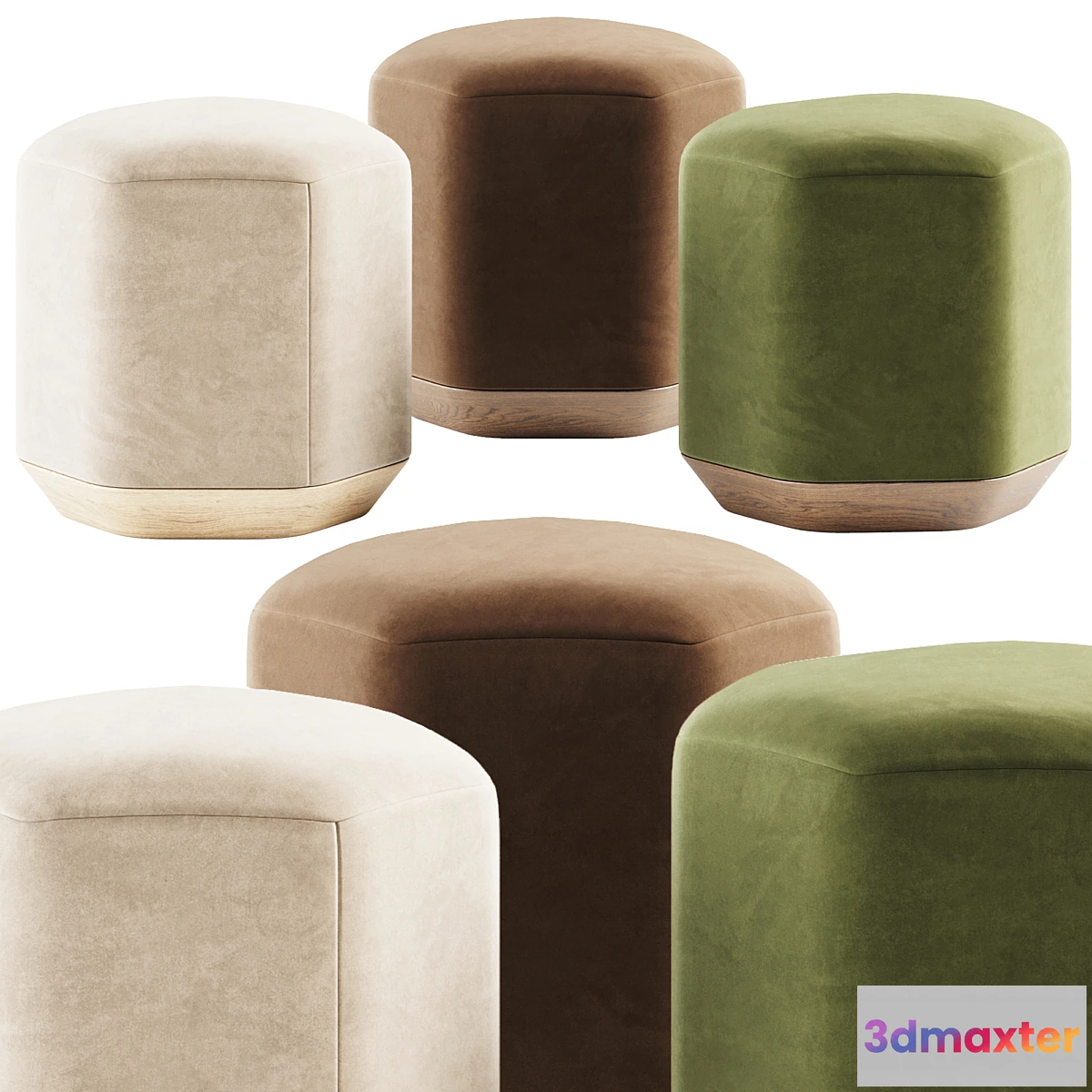1347278 - Atay Pouf by Verges 3D Max