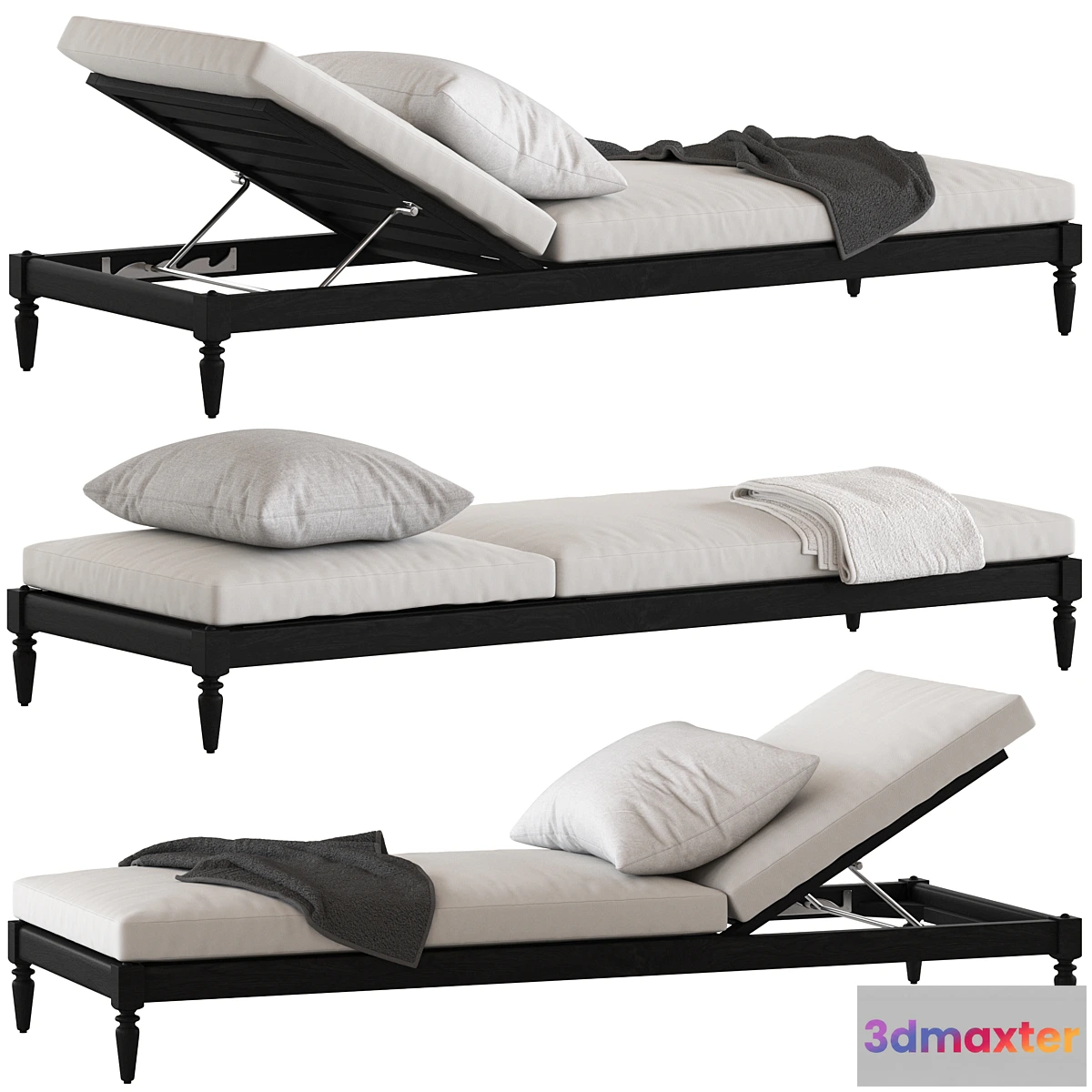 1347942 - Coco Republic Penthurst Outdoor Sunlounge 3D Max