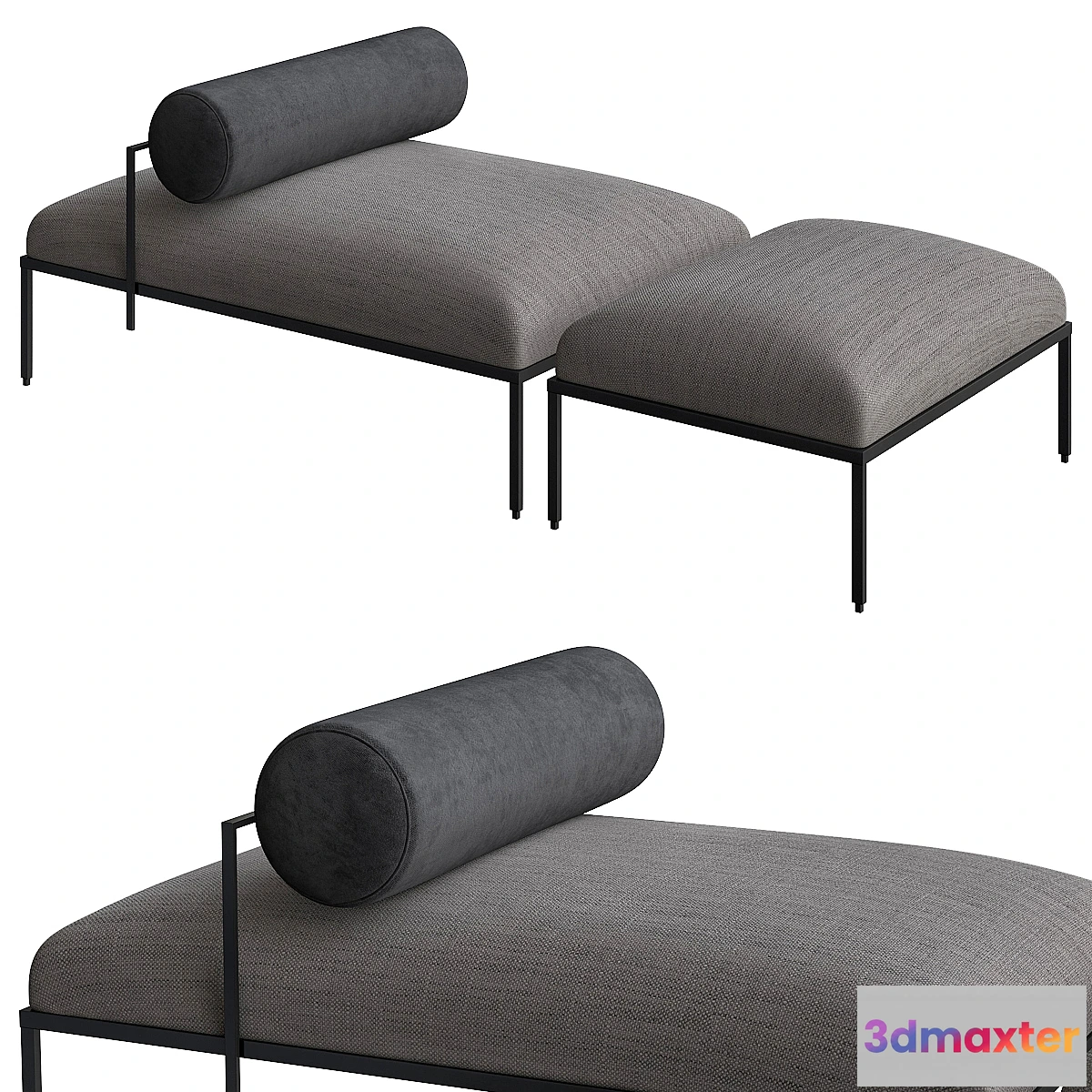 1349637 - Oly Gallotti & Radice Bench & Pouf 3D Max