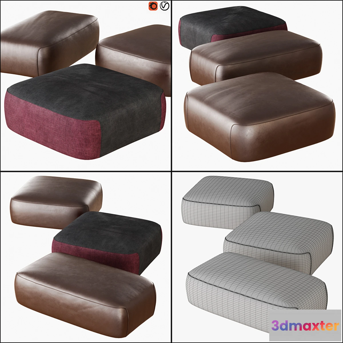 1355521 - Pouf Franklin 3D Max