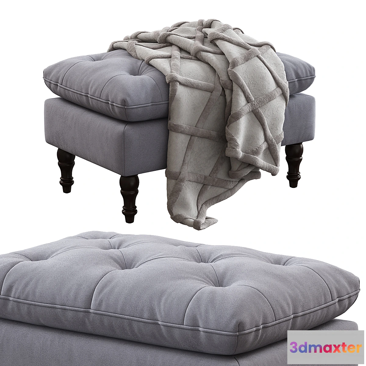 1392102 - Christopher Knight Home _ Tufted Ottoman 3D Max
