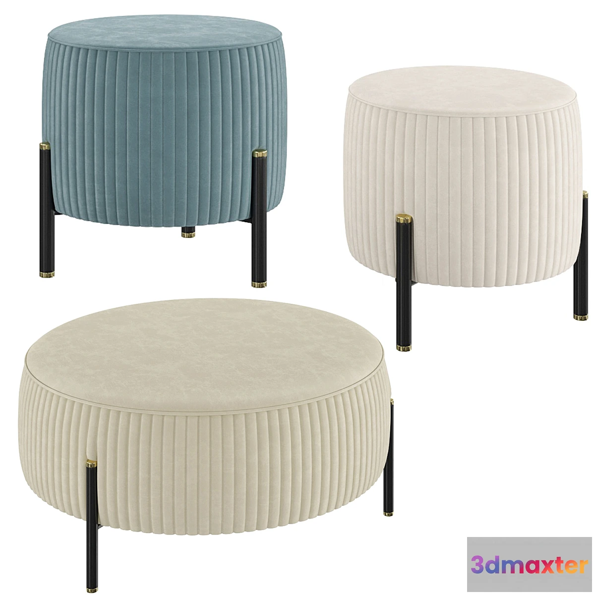 1396018 - Pouf Toulouse 3D Max