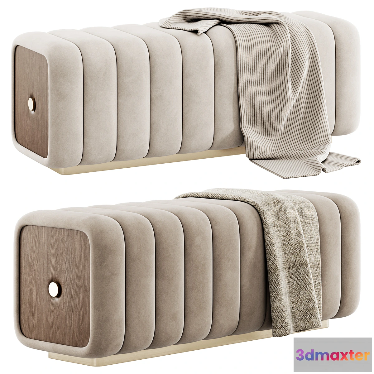 1396270 - Bench and pouf Minelli by Essential 3D Max