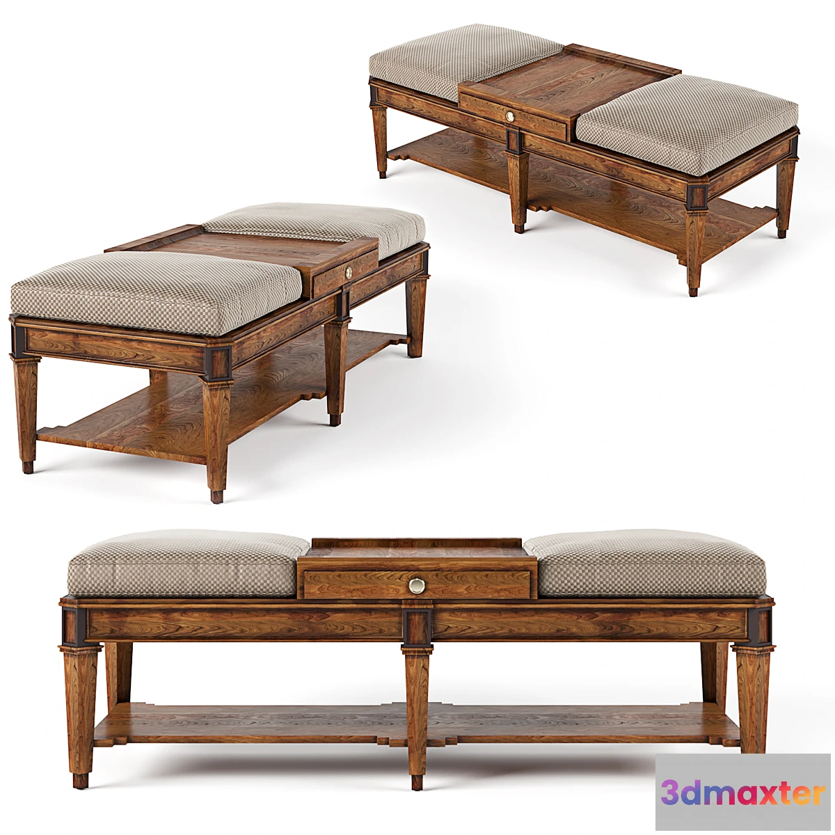1403354 - Sherrill Occasional Living Room Ottoman Cocktail Table 3D Max