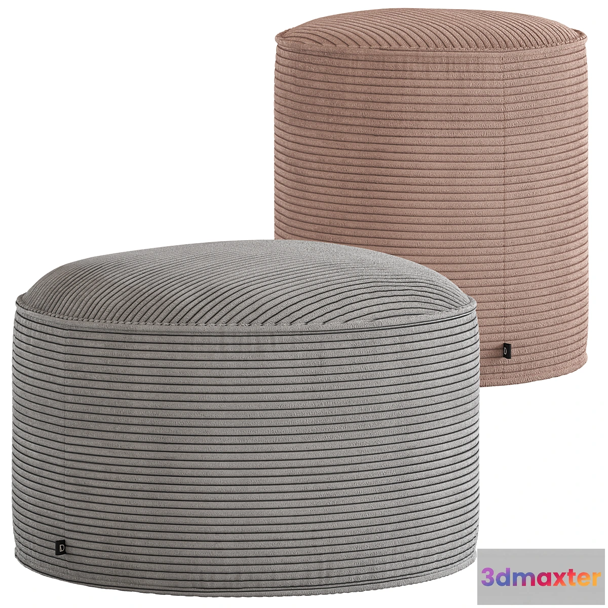 1404582 - Linea Furniture Segolene Corduroy Pouffe 3D Max