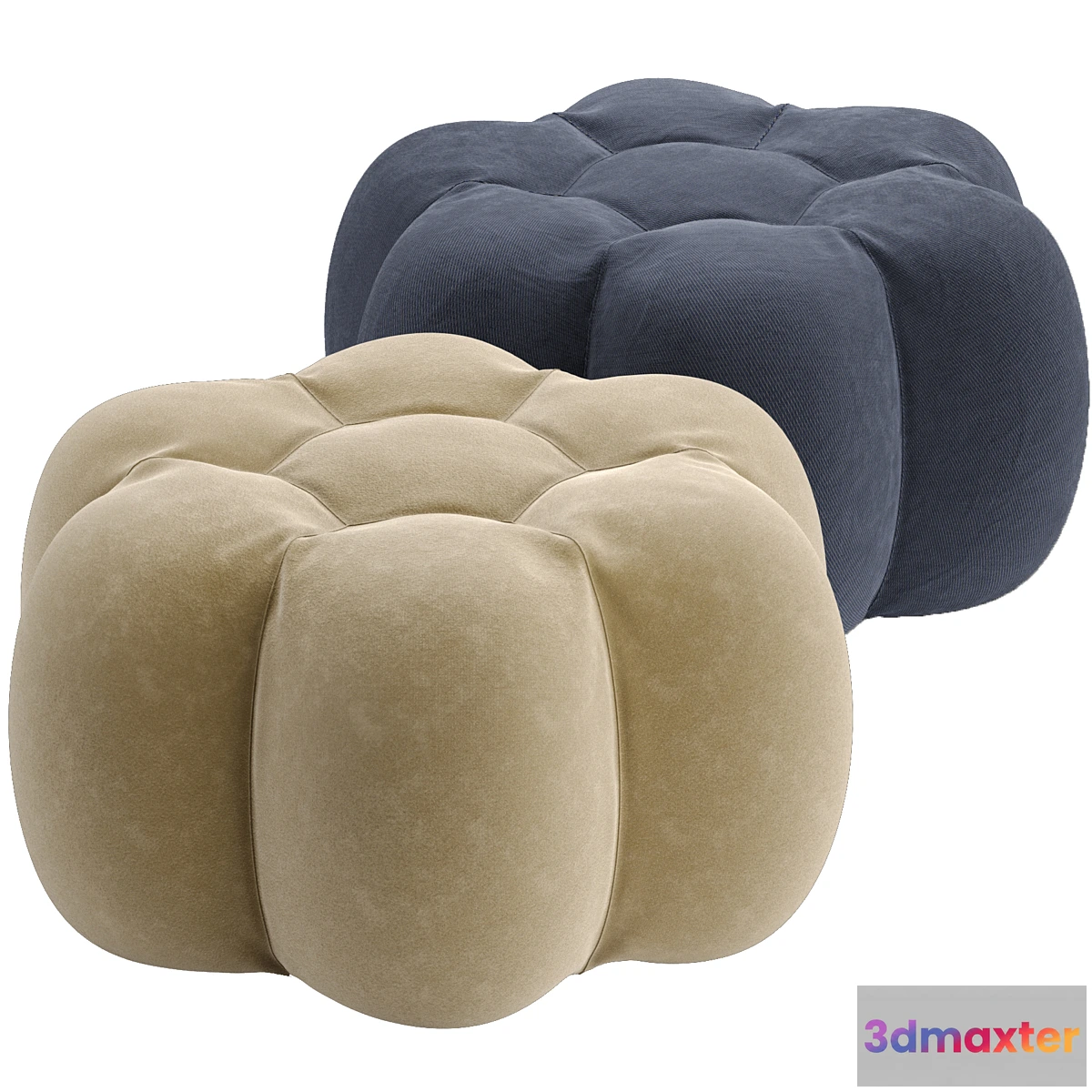 1405916 - Diff color pouf 3D Max