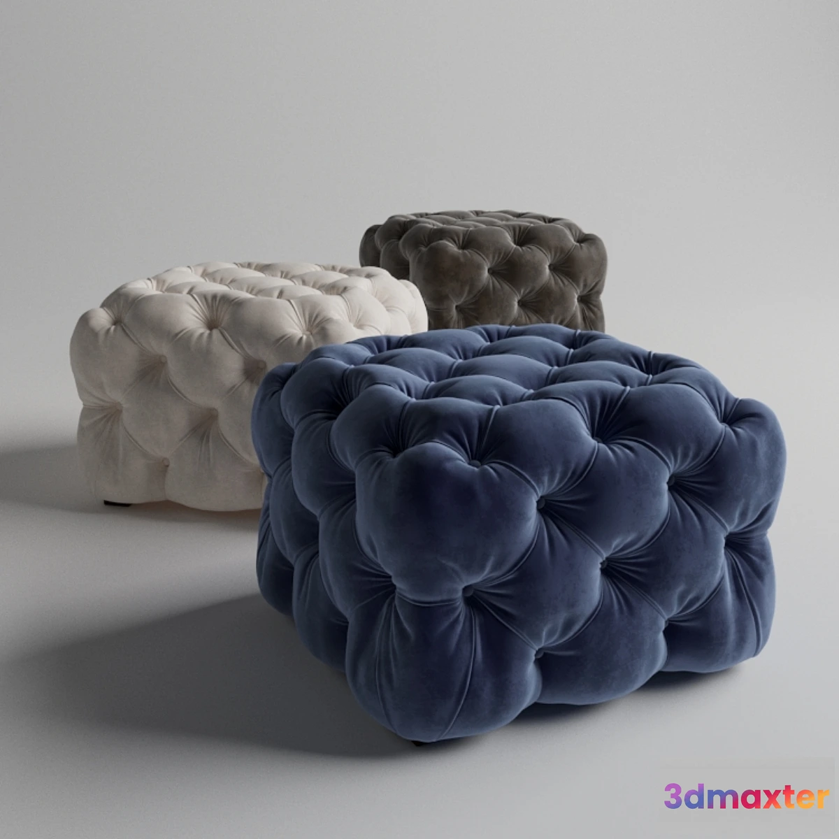 1407562 - Grace Tufted Cube Ottoman 3D Max