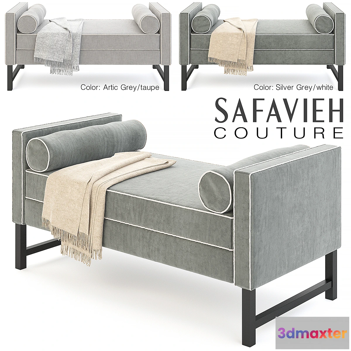 1407588 - SAFAVIEH ANTON COTTON BLEND SETTEE 3D Max