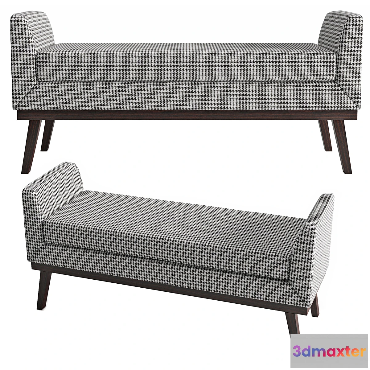 1408266 - Classic upholstered bench 3D Max
