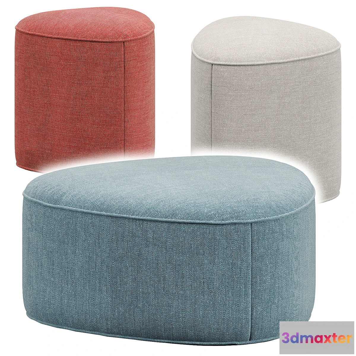 1409220 - Pebble ottoman 3D Max