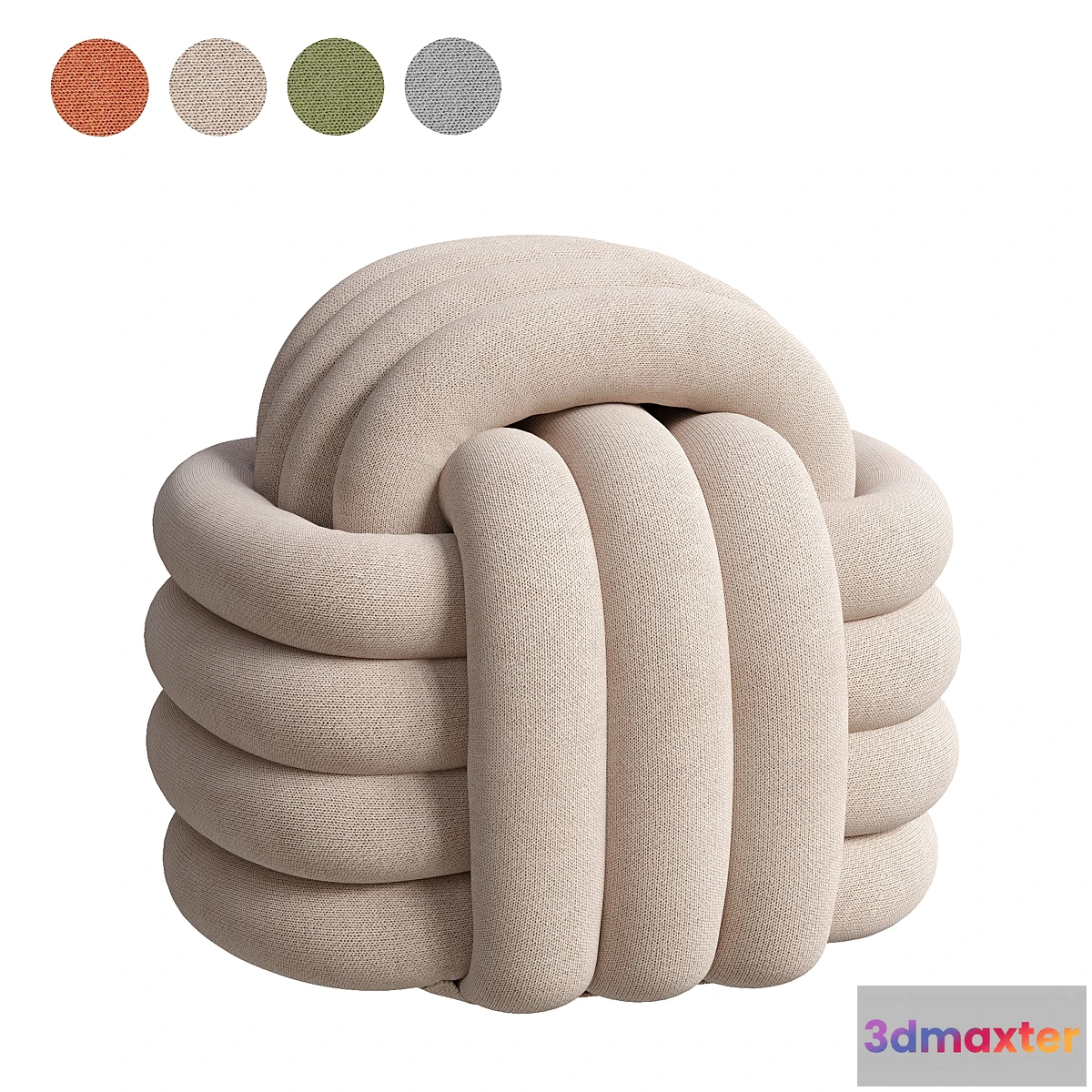 1411616 - Pouf KNOT PUFAS 3D Max