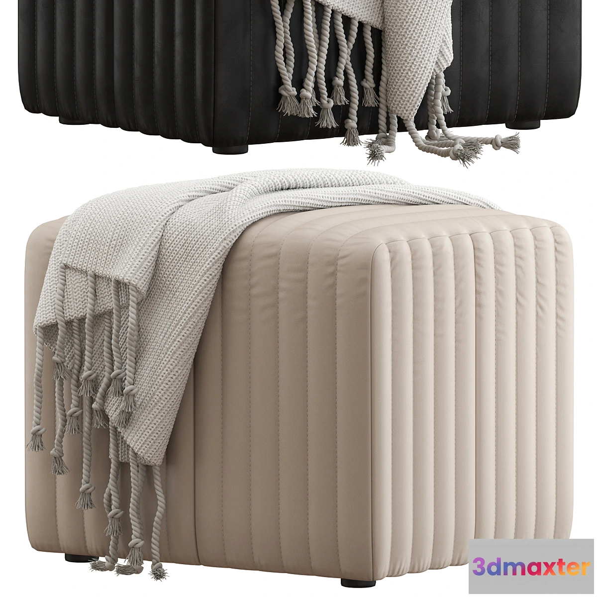 1413804 - Coco Republic Rosetta Ottoman 3D Max