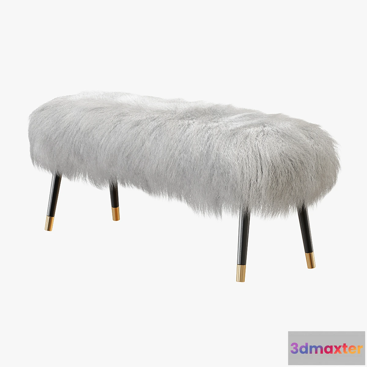 1424826 - Bench Mongolian Lamb Fur 3D Max