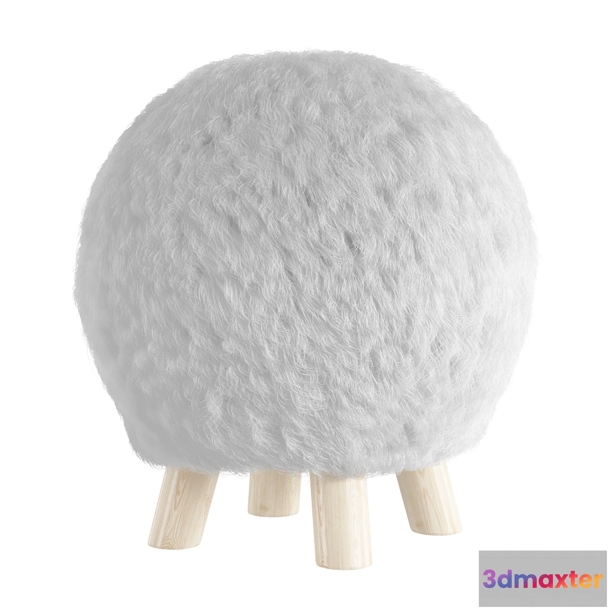 1427088 - Round soft ottoman 6906 3D Max