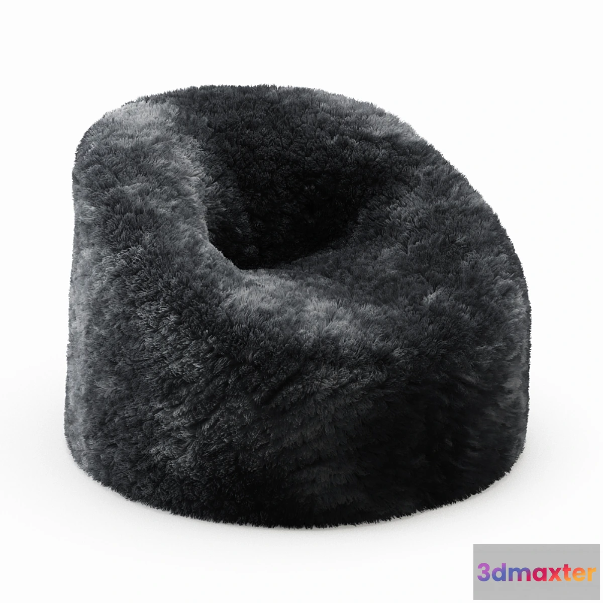 1428794 - Sheepskin Beanbag Gray 3D Max