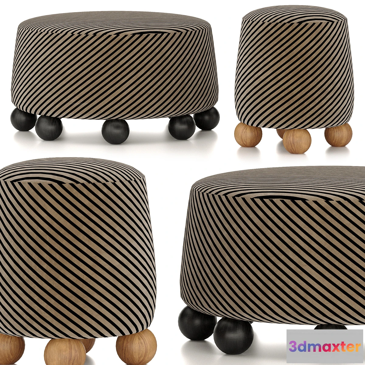 1437082 - Morro Pouf By Kelly Wearstler 3D Max