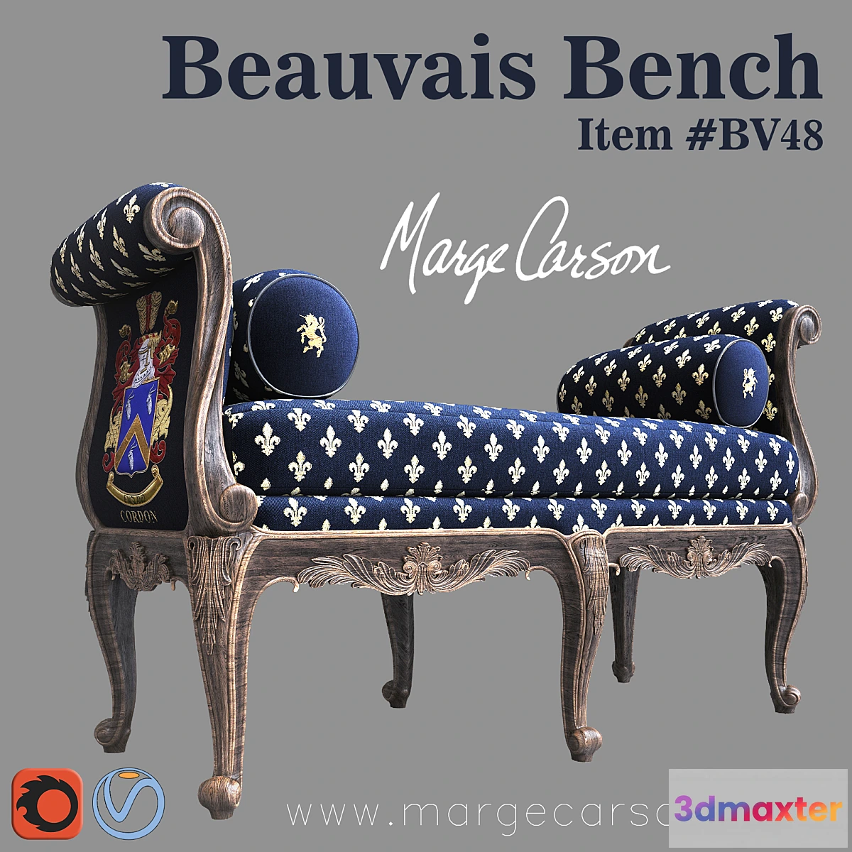 1437550 - Beauvais Bench 3D Max