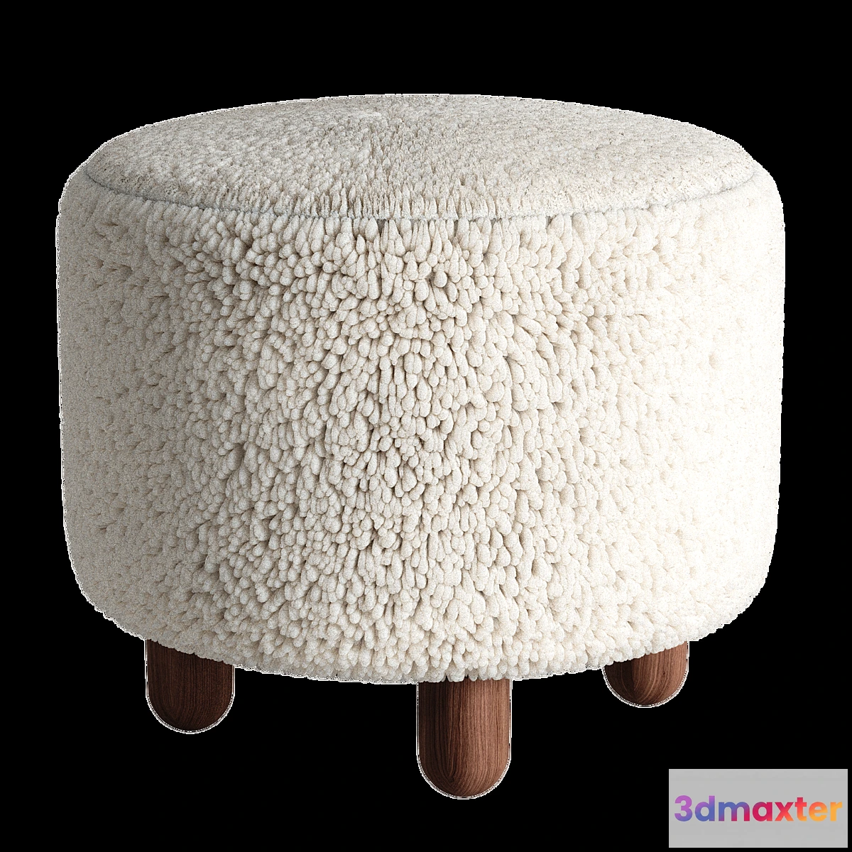 1441842 - Raley Upholstered Ottoman by Pottery Barn 3D Max