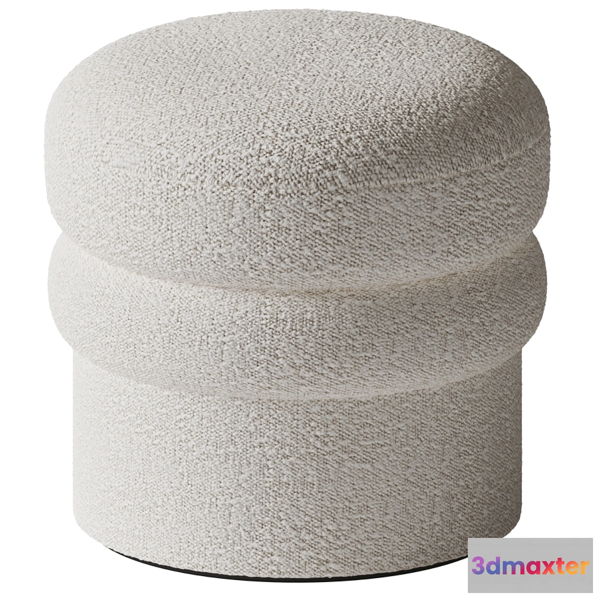 1443484 - Interiortonic - Boucle Avina Ottoman 3D Max