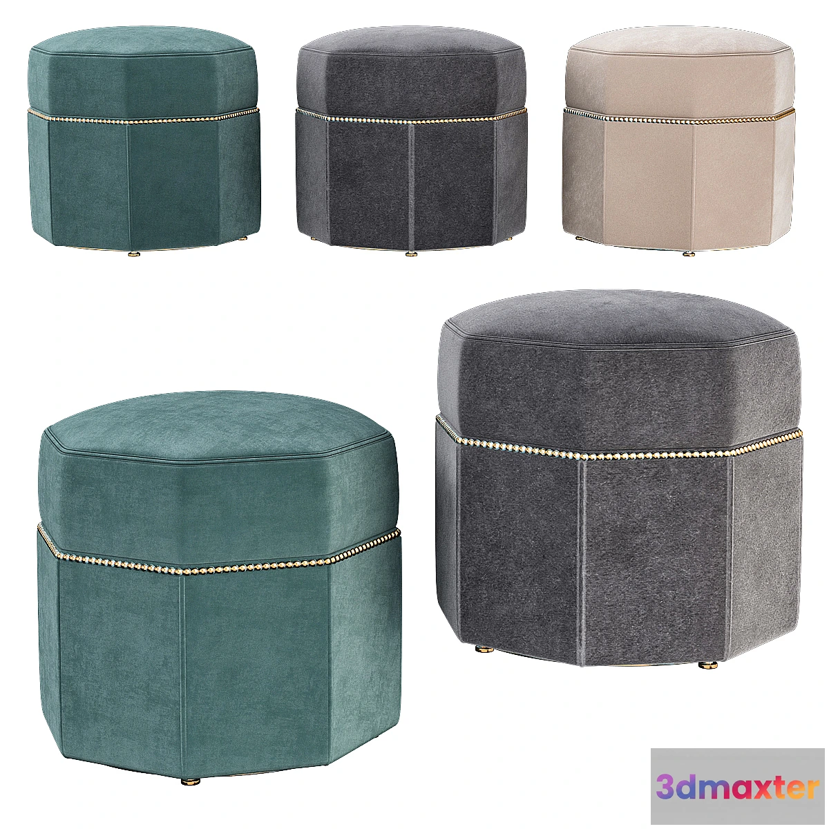 1444252 - STOOL BOMBAY by eichholtz 3D Max