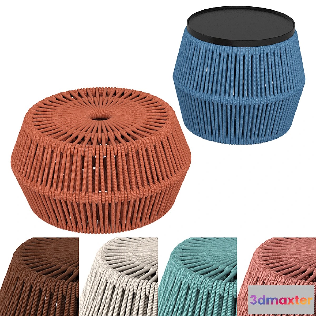 1444408 - kettal pouf zigzag 3D Max