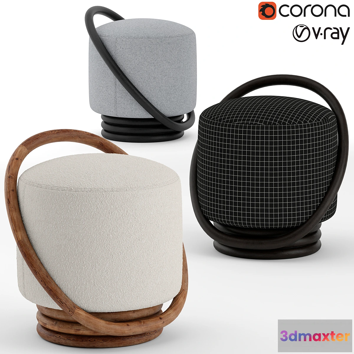 1445242 - Porada Smile pouf 3D Max