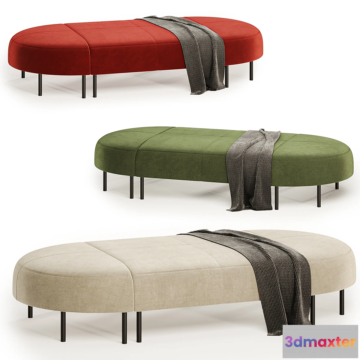 1445724 - Bench VARIETY 8 seater 3D Max