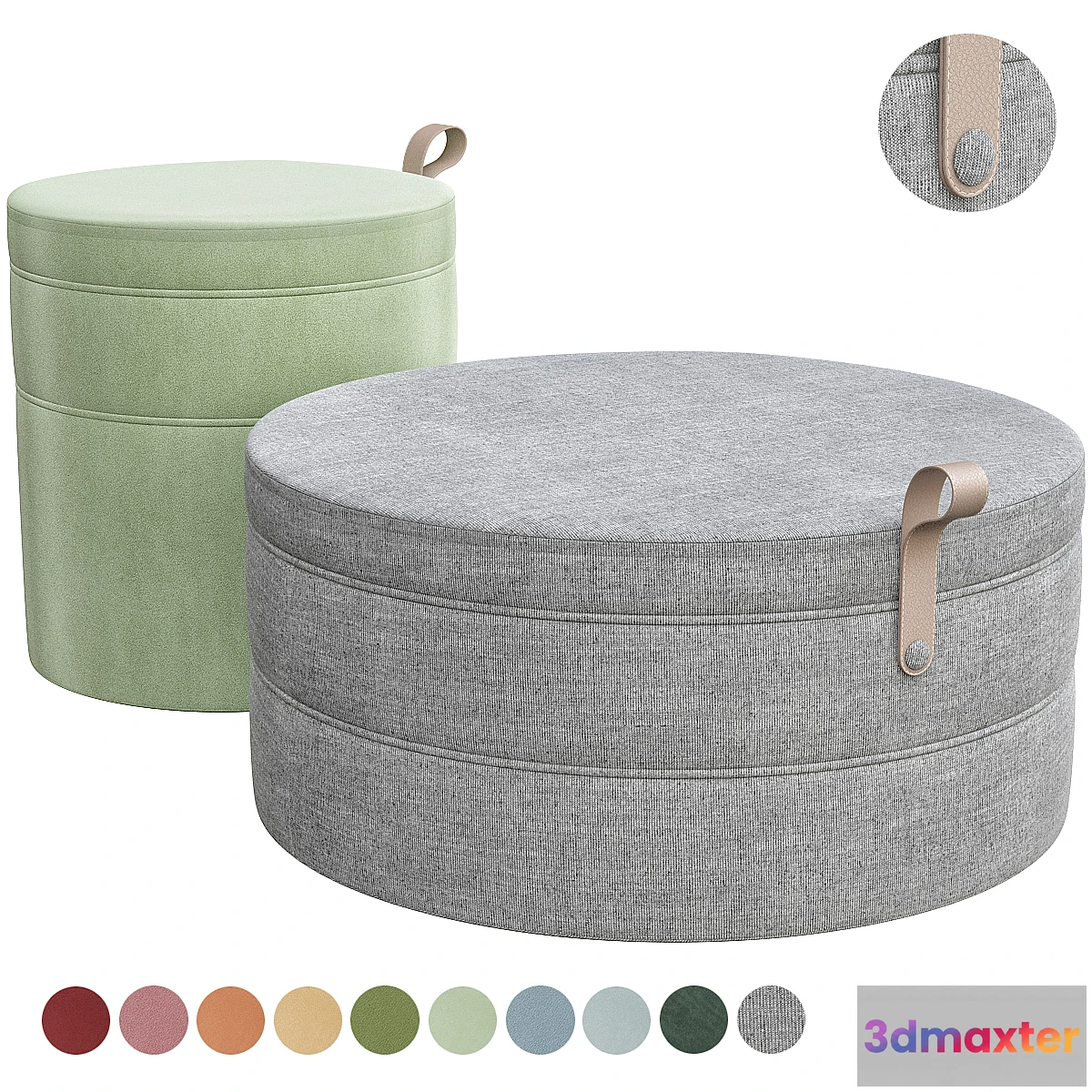 1447928 - Bolia Large Garb Pouf 3D Max